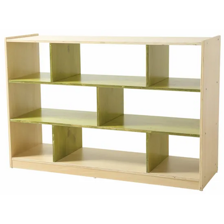 Aurum Spaces - Green Open Back 8 Compartment Shelf - Modern Teaching Aids NZ