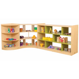 Aurum Open Back Triple Shelf Kit - Green - Modern Teaching Aids NZ