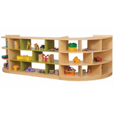 Aurum Open Back Triple Shelf Kit - Green - Modern Teaching Aids NZ