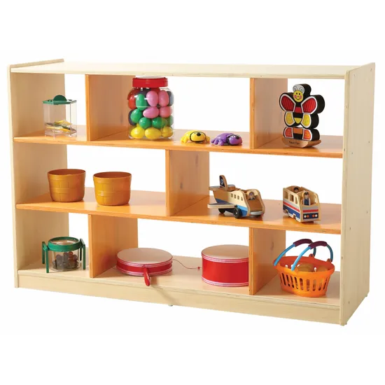 Aurum Spaces - Orange Open Back 8 Compartment Shelf - Modern Teaching Aids NZ