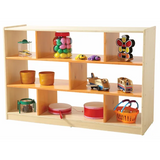 Aurum Spaces - Orange Open Back 8 Compartment Shelf - Modern Teaching Aids NZ