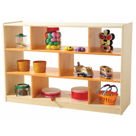 Aurum Spaces - Orange Open Back 8 Compartment Shelf - Modern Teaching Aids NZ