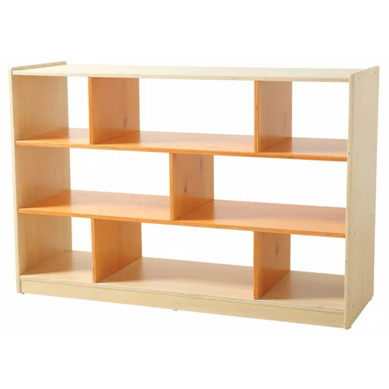 Aurum Spaces - Orange Open Back 8 Compartment Shelf - Modern Teaching Aids NZ