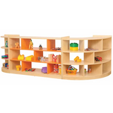 Aurum Open Back Triple Shelf - Orange - Modern Teaching Aids NZ