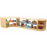 Aurum Spaces - Open Back Curved Shelf Kit - Blue - Modern Teaching Aids NZ
