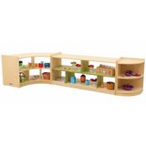 Aurum Spaces - Open Back Curved Shelf Kit - Green - Modern Teaching Aids NZ