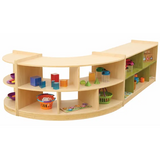 Aurum Spaces - Open Back Curved Shelf Kit - Green - Modern Teaching Aids NZ