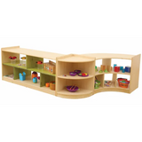 Aurum Spaces - Open Back Curved Shelf Kit - Green - Modern Teaching Aids NZ