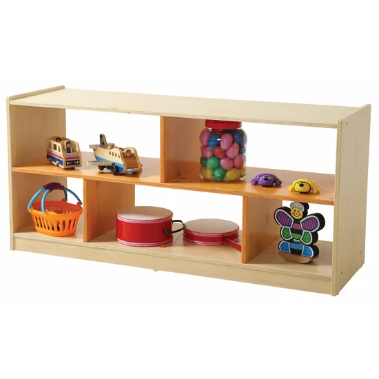 Aurum Spaces - Orange Open Back 5 Compartment Shelf - Modern Teaching Aids NZ