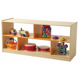 Aurum Spaces - Orange Open Back 5 Compartment Shelf - Modern Teaching Aids NZ
