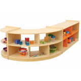 Aurum Spaces - Open Back Curved Shelf Kit - Orange - Modern Teaching Aids NZ
