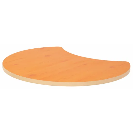 Cut Away Tabletop - Orange - 85 (L) x 72 (W) cm