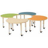Aurum Spaces - Cut Away Table - Set of 4 - Mixed - 39-61.5 cm - Modern Teaching Aids NZ