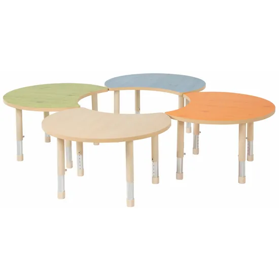 Aurum Spaces - Cut Away Table - Set of 4 - Mixed - 39-61.5 cm - Modern Teaching Aids NZ