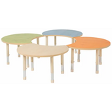 Aurum Spaces - Cut Away Table - Set of 4 - Mixed - 39-61.5 cm - Modern Teaching Aids NZ