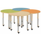 Aurum Spaces - Cut Away Table - Set of 4 - Mixed - 57-79.5 cm - Modern Teaching Aids NZ