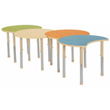 Aurum Spaces - Cut Away Table - Set of 4 - Mixed - 57-79.5 cm - Modern Teaching Aids NZ