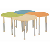 Aurum Spaces - Cut Away Table - Set of 4 - Mixed - 57-79.5 cm - Modern Teaching Aids NZ