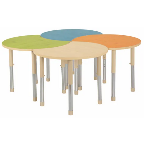 Aurum Spaces - Cut Away Table - Set of 4 - Mixed - 57-79.5 cm - Modern Teaching Aids NZ