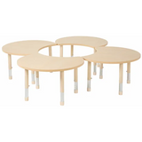Aurum Spaces - Cut Away Table - Set of 4 - Natural - 39-61.5 cm - Modern Teaching Aids NZ