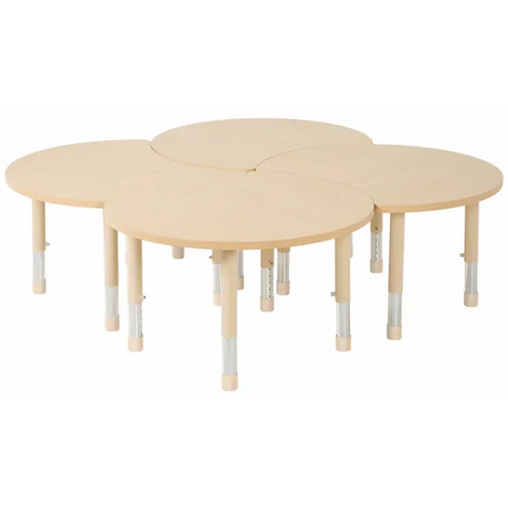 Aurum Spaces - Cut Away Table - Set of 4 - Natural - 39-61.5 cm - Modern Teaching Aids NZ