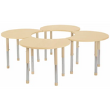 Aurum Spaces - Cut Away Table - Set of 4 - Natural - 57-79.5 cm - Modern Teaching Aids NZ