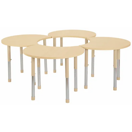 Aurum Spaces - Cut Away Table - Set of 4 - Natural - 57-79.5 cm - Modern Teaching Aids NZ
