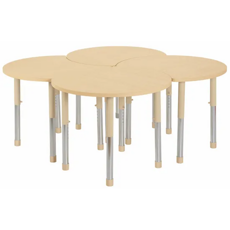 Aurum Spaces - Cut Away Table - Set of 4 - Natural - 57-79.5 cm - Modern Teaching Aids NZ
