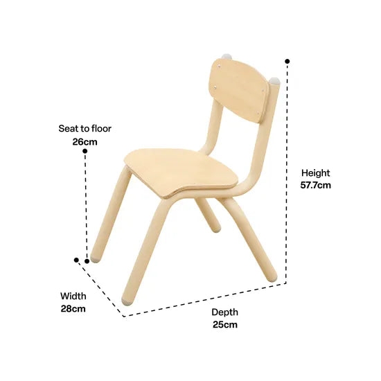 Aurum Spaces - Metal Chair - 26cm Seat Height - Modern Teaching Aids NZ
