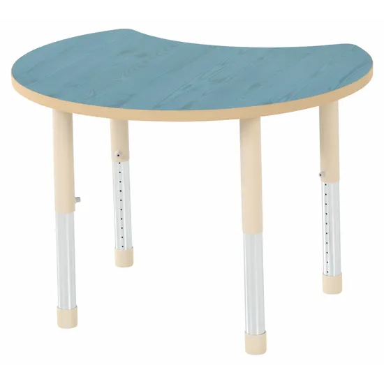 Aurum Spaces - Cut Away Table - 85 x 72 cm - Blue - 39-61.5 cm - Modern Teaching Aids NZ