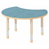 Aurum Spaces - Cut Away Table - 85 x 72 cm - Blue - 57-79.5 cm - Modern Teaching Aids NZ