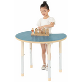 Aurum Spaces - Cut Away Table - 85 x 72 cm - Blue - 57-79.5 cm - Modern Teaching Aids NZ