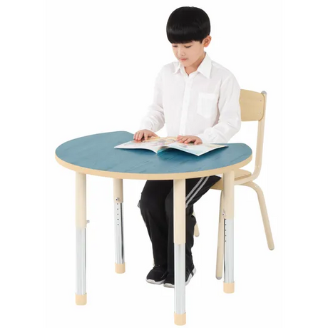 Aurum Spaces - Cut Away Table - 85 x 72 cm - Blue - 57-79.5 cm - Modern Teaching Aids NZ