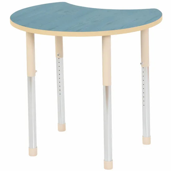 Aurum Spaces - Cut Away Table - 85 x 72 cm - Blue - 57-79.5 cm - Modern Teaching Aids NZ