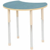 Aurum Spaces - Cut Away Table - 85 x 72 cm - Blue - 57-79.5 cm - Modern Teaching Aids NZ