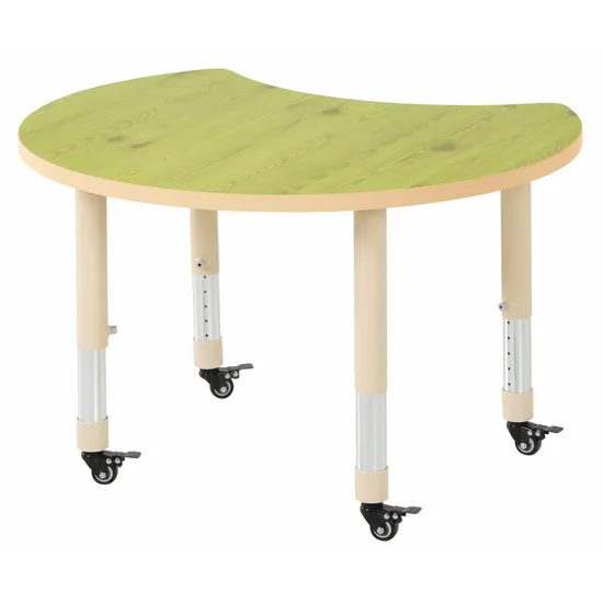 Aurum Spaces - Cut Away Table - 85 x 72 cm - Green - 39-61.5 cm - Modern Teaching Aids NZ