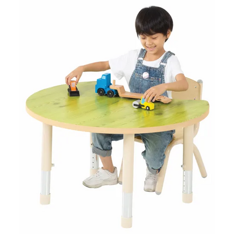 Aurum Spaces - Cut Away Table - 85 x 72 cm - Green - 39-61.5 cm - Modern Teaching Aids NZ