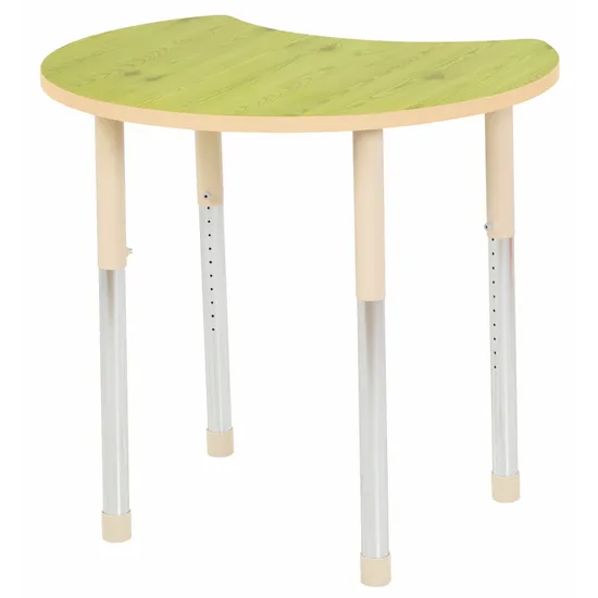 Aurum Spaces - Cut Away Table - 85 x 72 cm - Green - 57-79.5 cm - Modern Teaching Aids NZ