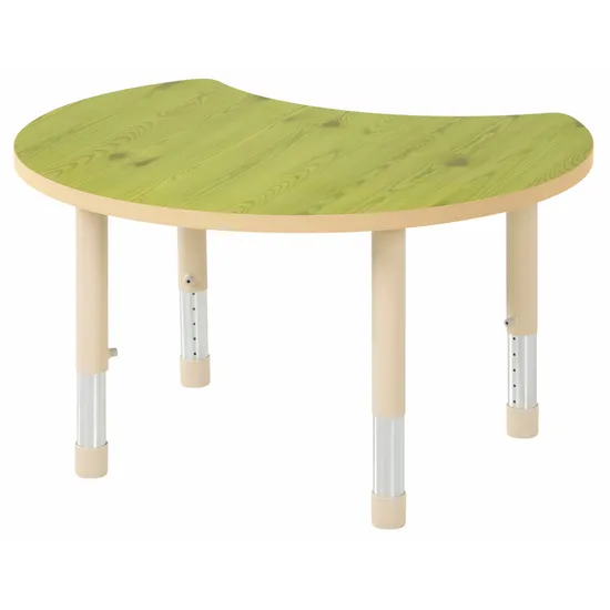 Aurum Spaces - Cut Away Table - 85 x 72 cm - Green - 57-79.5 cm - Modern Teaching Aids NZ