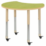 Aurum Spaces - Cut Away Table - 85 x 72 cm - Green - 57-79.5 cm - Modern Teaching Aids NZ