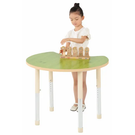 Aurum Spaces - Cut Away Table - 85 x 72 cm - Green - 57-79.5 cm - Modern Teaching Aids NZ
