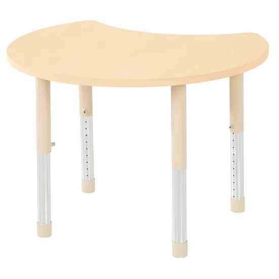 Aurum Spaces - Cut Away Table - 85 x 72 cm - Natural - 39-61.5 cm - Modern Teaching Aids NZ