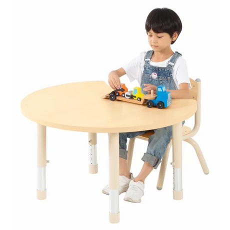 Aurum Spaces - Cut Away Table - 85 x 72 cm - Natural - 39-61.5 cm - Modern Teaching Aids NZ