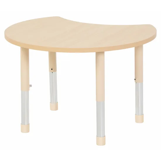 Aurum Spaces - Cut Away Table - 85 x 72 cm - Natural - 39-61.5 cm - Modern Teaching Aids NZ