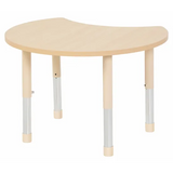 Aurum Spaces - Cut Away Table - 85 x 72 cm - Natural - 39-61.5 cm - Modern Teaching Aids NZ