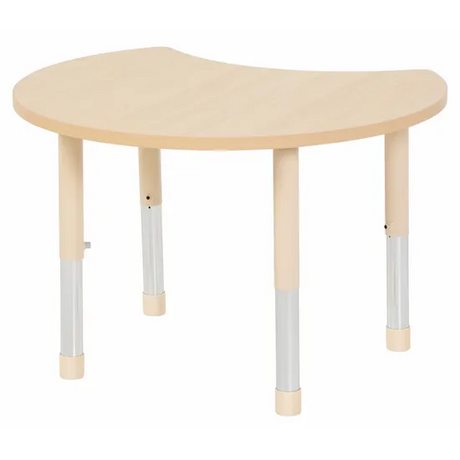 Aurum Spaces - Cut Away Table - 85 x 72 cm - Natural - 39-61.5 cm - Modern Teaching Aids NZ