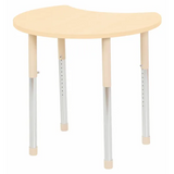 Aurum Spaces - Cut Away Table - 85 x 72 cm - Natural - 57-79.5 cm - Modern Teaching Aids NZ