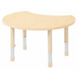 Aurum Spaces - Cut Away Table - 85 x 72 cm - Natural - 57-79.5 cm - Modern Teaching Aids NZ