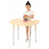 Aurum Spaces - Cut Away Table - 85 x 72 cm - Natural - 57-79.5 cm - Modern Teaching Aids NZ