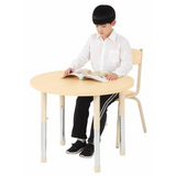Aurum Spaces - Cut Away Table - 85 x 72 cm - Natural - 57-79.5 cm - Modern Teaching Aids NZ